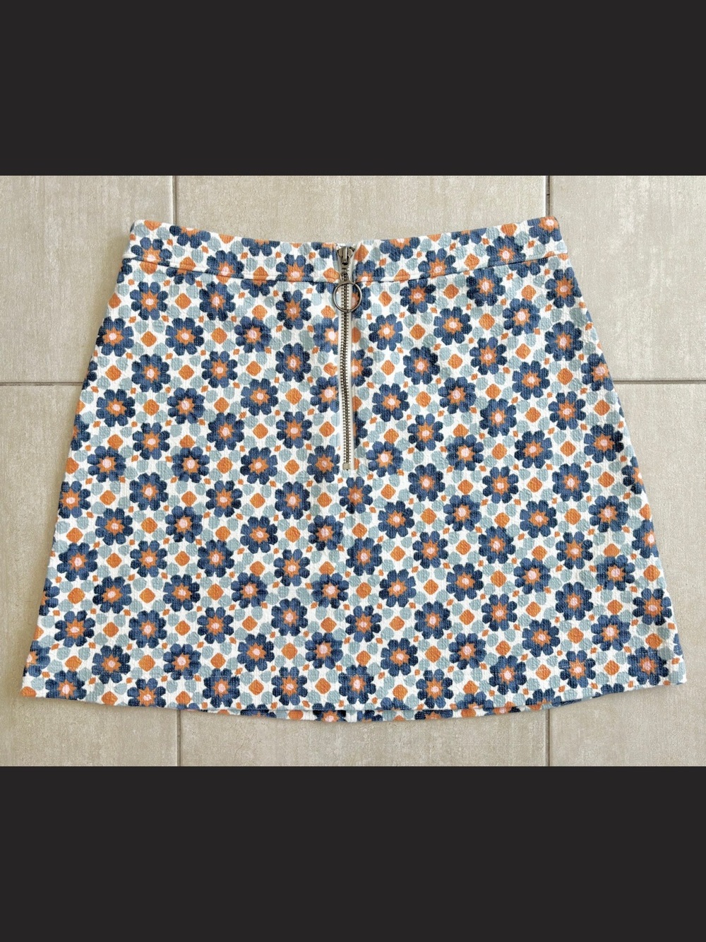 Abercrombie & Fitch Floral Zip Mini Skirt, Size Small